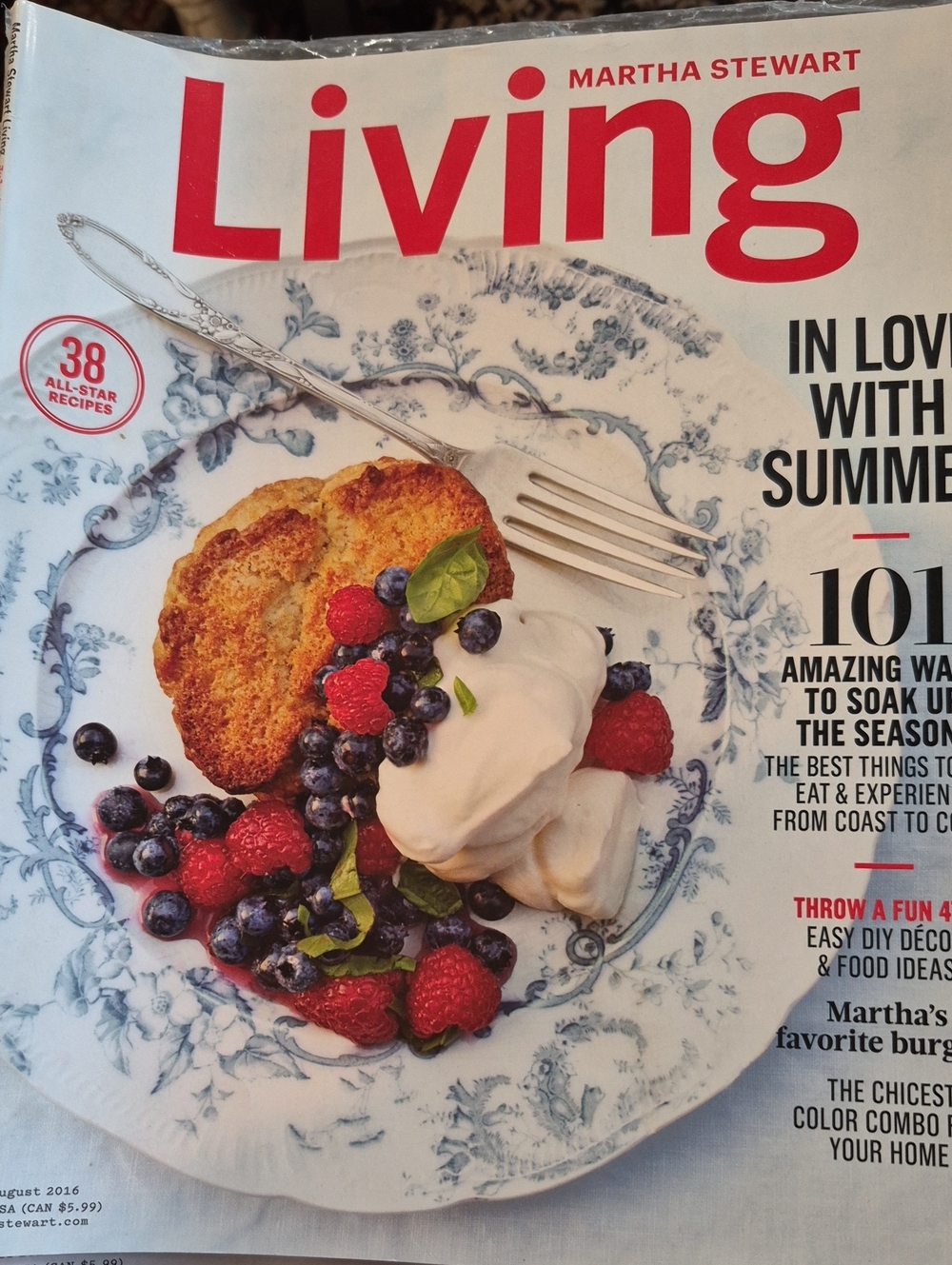 Martha Stewart Living Magazine. July/August  2016